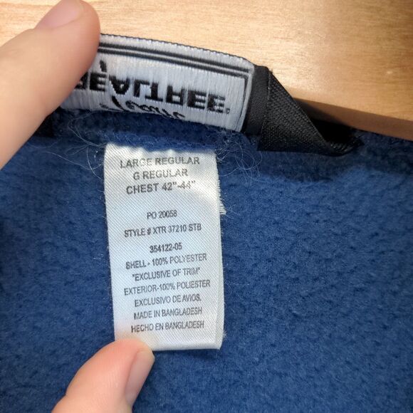 Team RealTree Mens Full Zip Fleece Jacket Blue Large Outdoors Hunting Logo - Picture 10 of 13